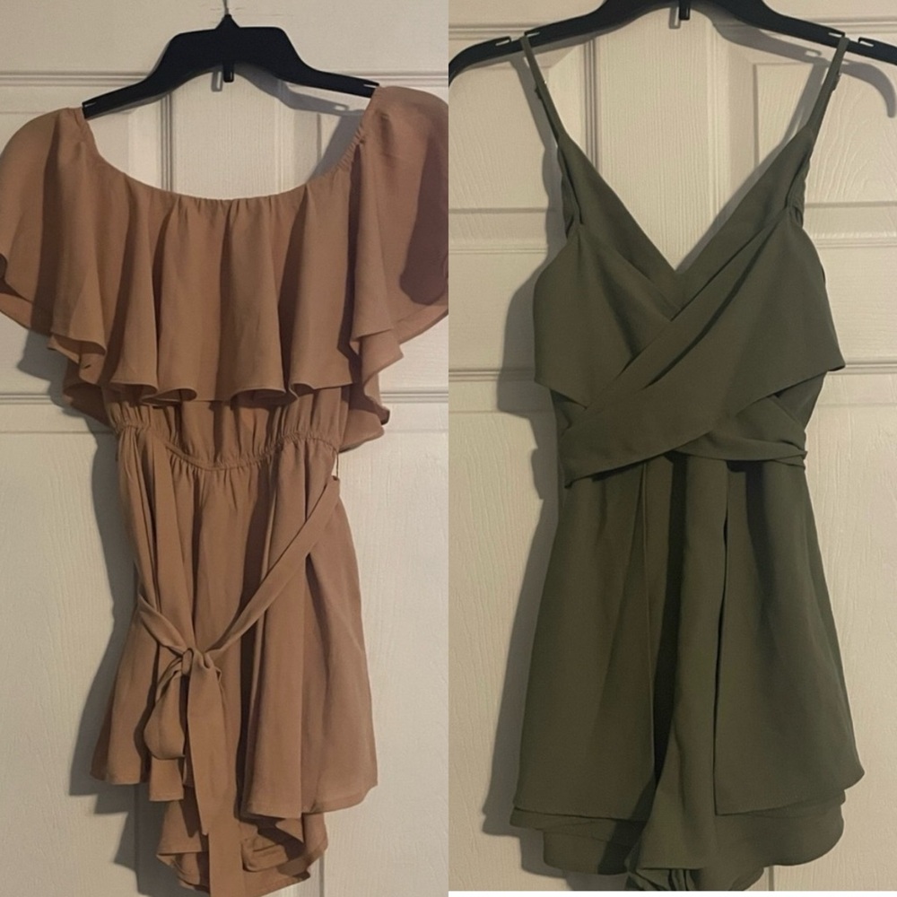 2 White Fox Boutique Rompers size Small